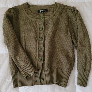 YEMAK Women's Cute Cropped Daily Cardigan Sweater Vintage Inspired Size XL